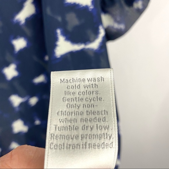 LC Lauren Conrad V Neck Blouse Blue Extra Large - Picture 5 of 14